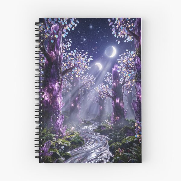 Item preview, Amethyst Crystal Forest - Cinematic Masterpiece Nature Canvas designed and sold by lord-of-skins.