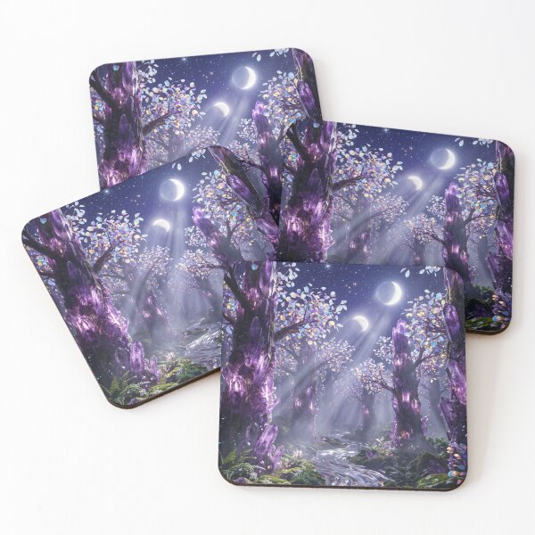 Item preview, Amethyst Crystal Forest - Cinematic Masterpiece Nature Canvas designed and sold by lord-of-skins.