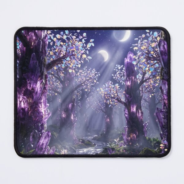 Item preview, Amethyst Crystal Forest - Cinematic Masterpiece Nature Canvas designed and sold by lord-of-skins.