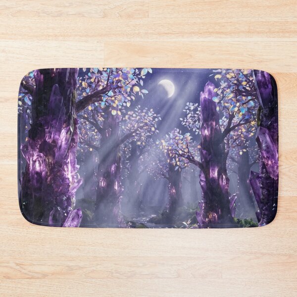 Item preview, Amethyst Crystal Forest - Cinematic Masterpiece Nature Canvas designed and sold by lord-of-skins.
