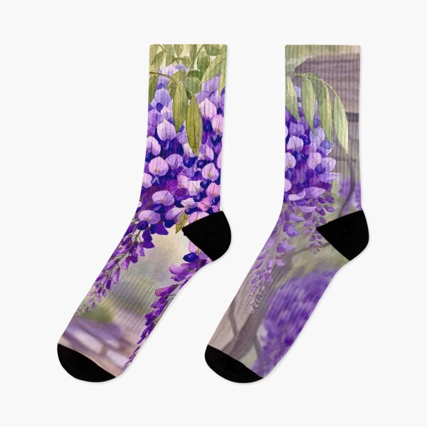 Item preview, Wisteria Blossoms in Garden Landscape  designed and sold by Vicky Brago-Mitchell®.