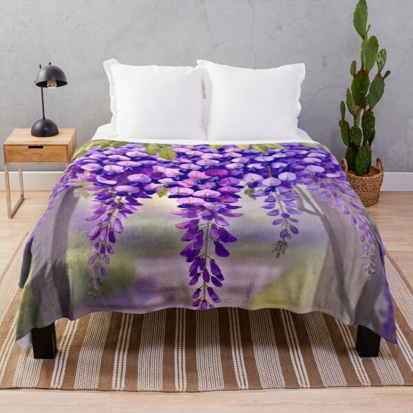 Item preview, Wisteria Blossoms in Garden Landscape designed and sold by Vicky Brago-Mitchell®.