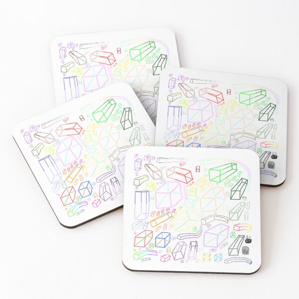 Aperçu de l'œuvre Formes géométriques multicolores rectangulaires créée et vendue par MoonOcean.