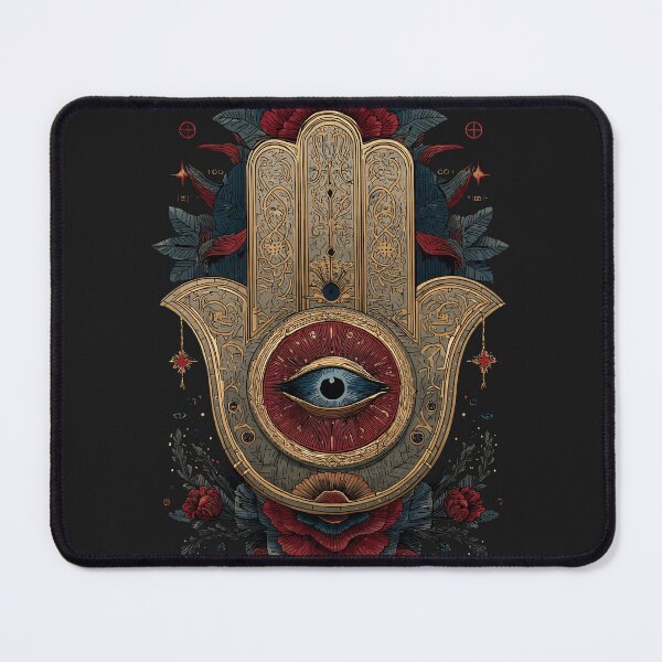 Item preview, Crimson Floral Hamsa: Sacred Protection Totem designed and sold by SepboiStudioMerch.