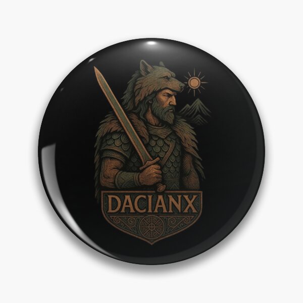 Item preview, DACIANX Romanian Warrior Design, Ancient Dacian Fighter Shirt, Carpathian Tribal Warrior, Dacia History, Falx Sword, Wolf Banner, Romanian Heritage, Balkan Warrior Art designed and sold by Typologystudios.