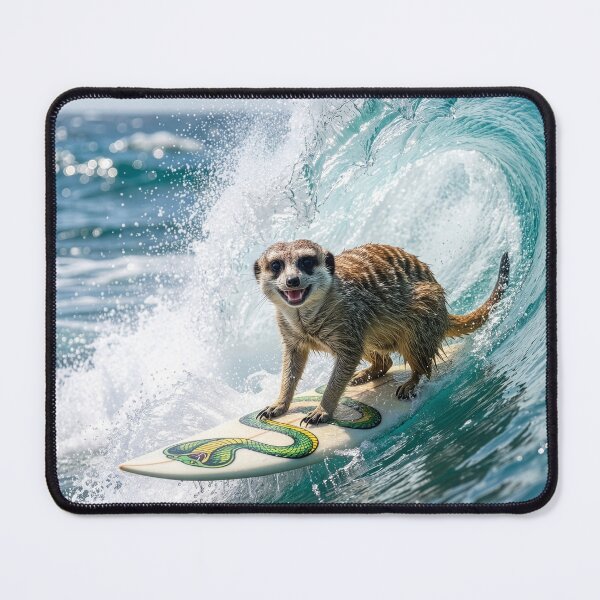 Item preview, Meerkat Surfer on His Cobra Surfboard designed and sold by Tridentulus.