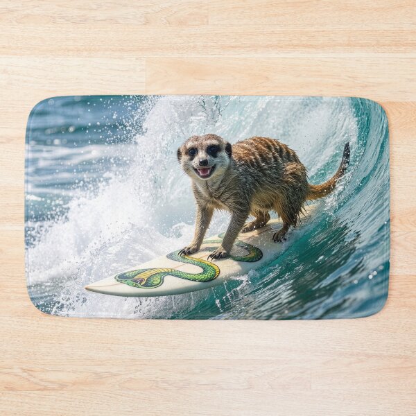 Item preview, Meerkat Surfer on His Cobra Surfboard designed and sold by Tridentulus.
