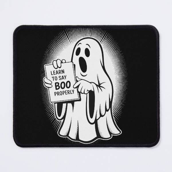 Item preview, Learn to Say Boo Properly-Cute Ghost Funny Halloween Design designed and sold by BlackBoneArt.
