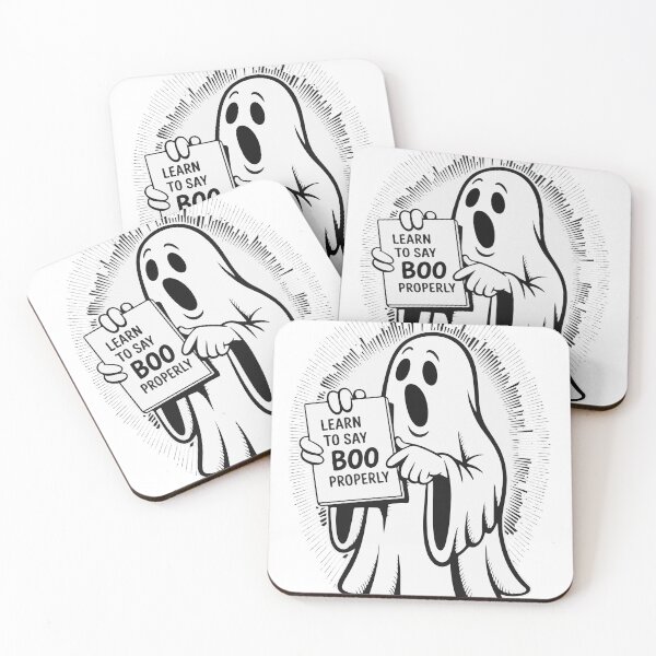 Item preview, Learn to Say Boo Properly-Cute Ghost Funny Halloween Design designed and sold by BlackBoneArt.