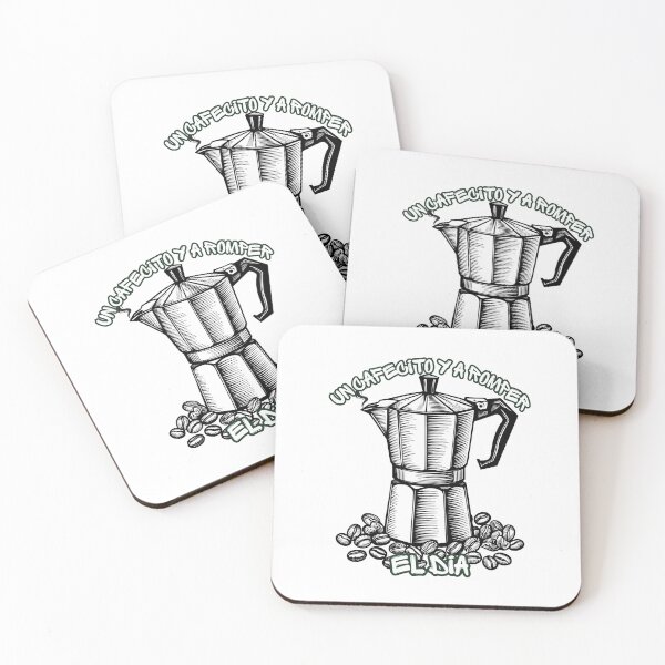 Item preview, Dominican Coffee Greca "To Break the Day" - Retro Illustration designed and sold by RadycalHaven.