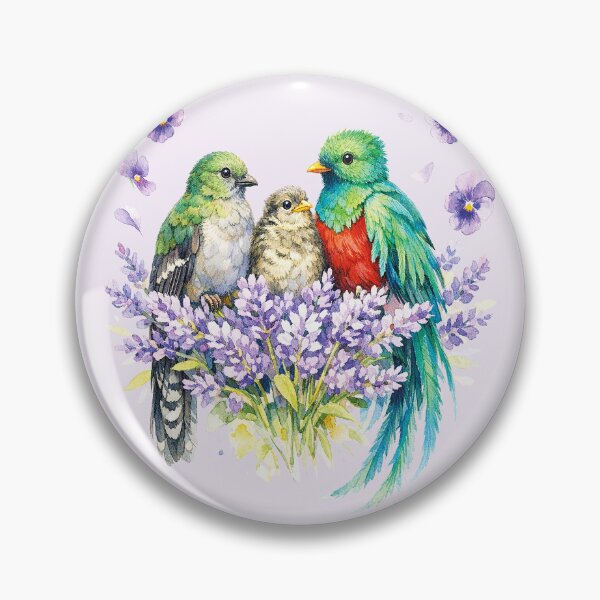 Item preview, A Family of Birds Among Lavender Flowers designed and sold by the artedivino.