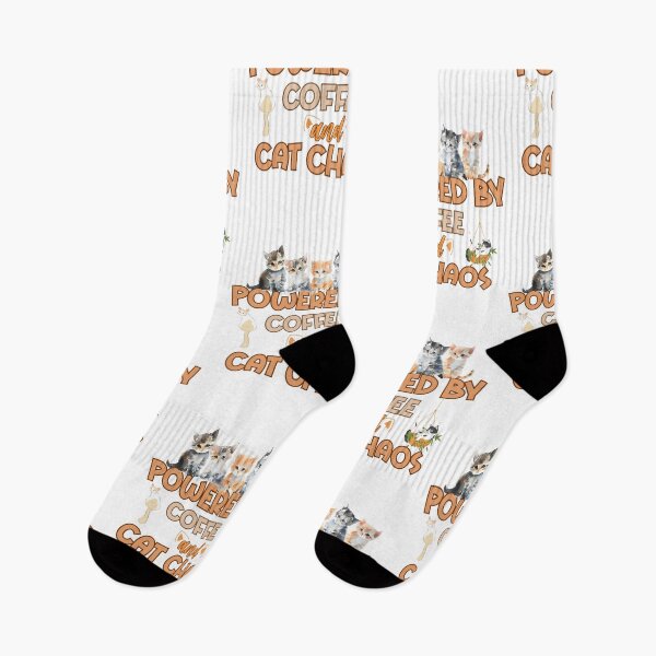 Item preview, Powered by Coffee and Cat Chaos designed and sold by Nzgiftsandmore.