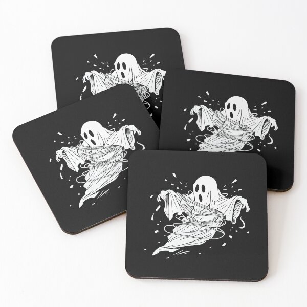Item preview, Floating Ghost Swirl Minimal Spooky Aesthetic Design designed and sold by BlackBoneArt.