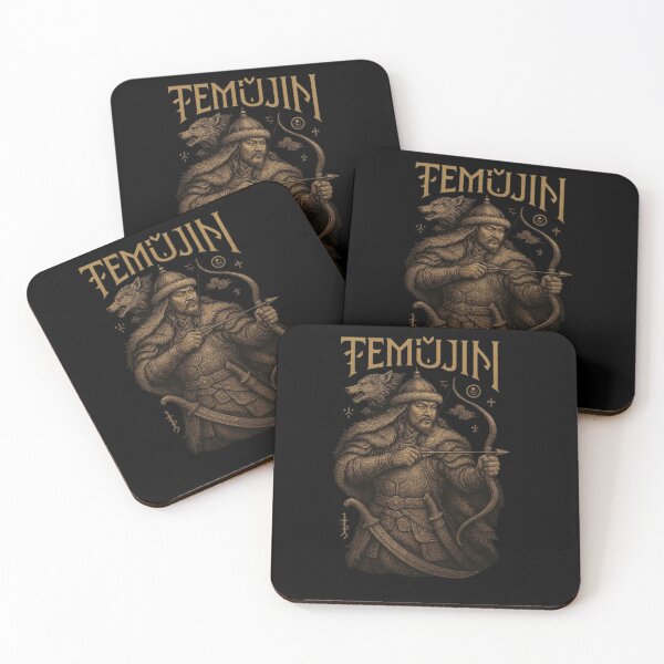 Item preview,   TEMUJIN Mongolian Warrior Design, Mongol Empire Shirt, Genghis Khan Style, Steppe Warrior, Horse Archer, Nomad Warrior Art designed and sold by Typologystudios.