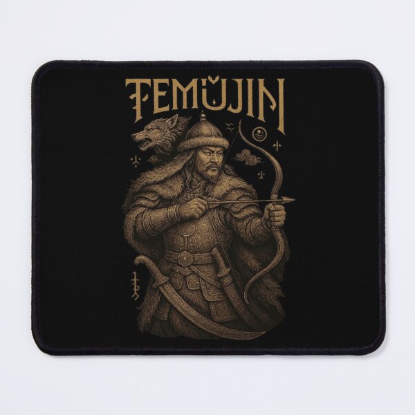 Item preview, TEMUJIN Mongolian Warrior Design, Mongol Empire Shirt, Genghis Khan Style, Steppe Warrior, Horse Archer, Nomad Warrior Art designed and sold by Typologystudios.