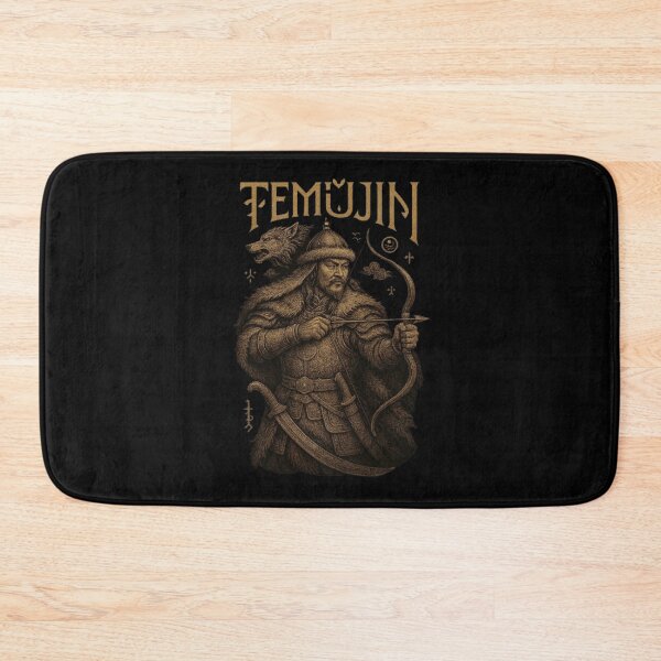 Item preview,   TEMUJIN Mongolian Warrior Design, Mongol Empire Shirt, Genghis Khan Style, Steppe Warrior, Horse Archer, Nomad Warrior Art designed and sold by Typologystudios.
