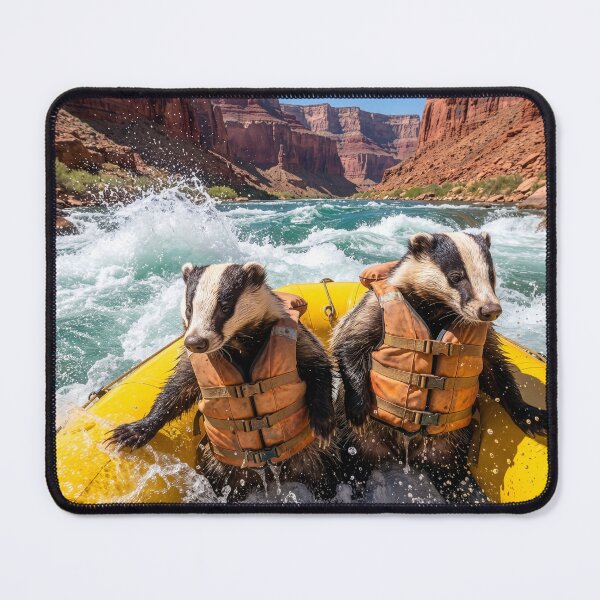 Item preview, Badgers White Water Rafting Down Colorado River designed and sold by Tridentulus.
