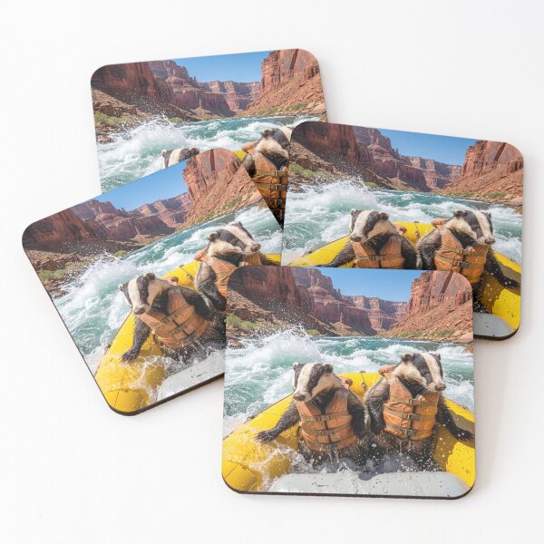 Item preview, Badgers White Water Rafting Down Colorado River designed and sold by Tridentulus.