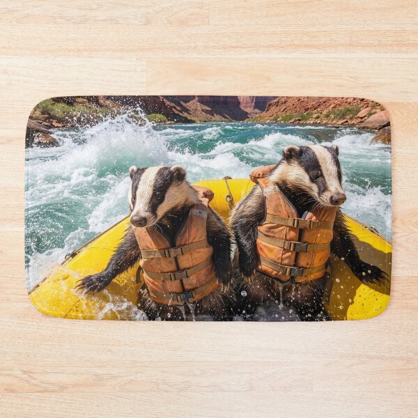 Item preview, Badgers White Water Rafting Down Colorado River designed and sold by Tridentulus.