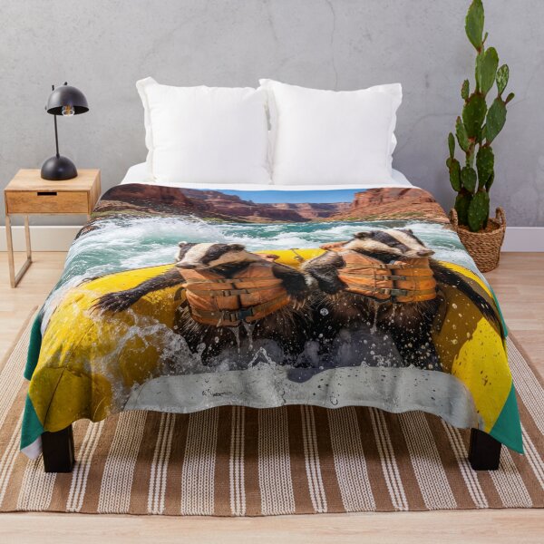 Item preview, Badgers White Water Rafting Down Colorado River designed and sold by Tridentulus.