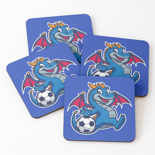 Item preview, Smiling Soccer Dragon – Happy Football Fantasy Character Design designed and sold by MerlinWear.