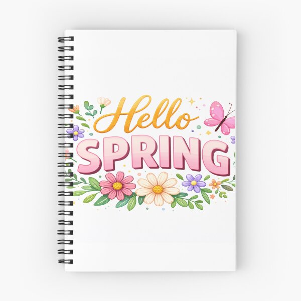 Item preview, Hello Spring Floral Cute Flower Aesthetic T-Shirt designed and sold by ArtsyEcho.