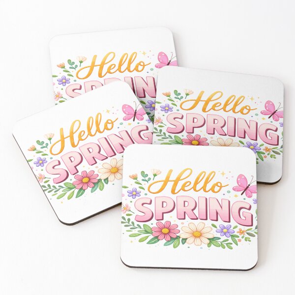 Item preview, Hello Spring Floral Cute Flower Aesthetic T-Shirt designed and sold by ArtsyEcho.