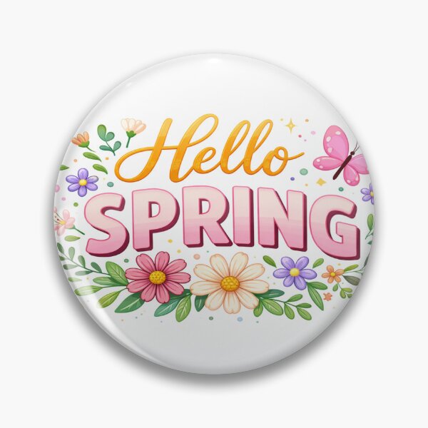 Item preview, Hello Spring Floral Cute Flower Aesthetic T-Shirt designed and sold by ArtsyEcho.
