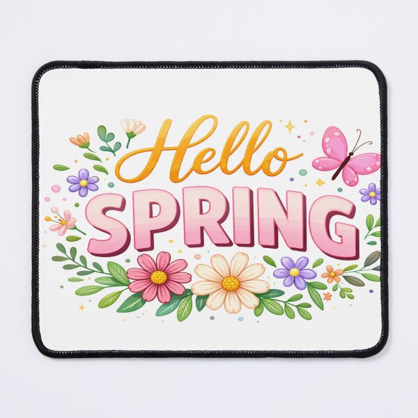 Item preview, Hello Spring Floral Cute Flower Aesthetic T-Shirt designed and sold by ArtsyEcho.