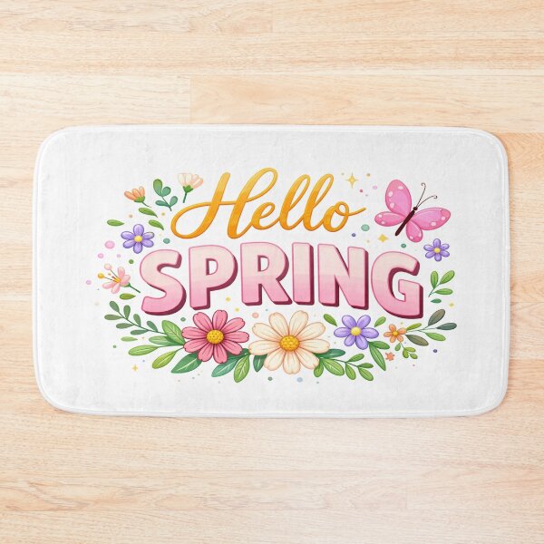 Item preview, Hello Spring Floral Cute Flower Aesthetic T-Shirt designed and sold by ArtsyEcho.