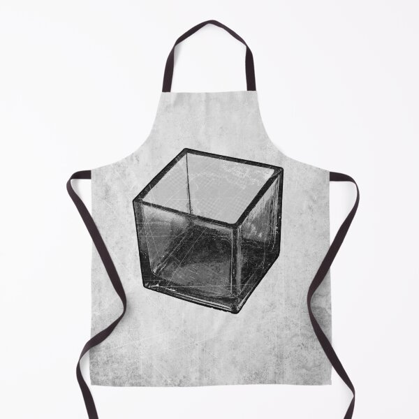 Item preview, The Cube Dark Minimalist Geometric Black and White Abstract Art designed and sold by Ghoul Enterprises.