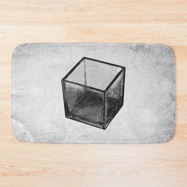 Item preview, The Cube Dark Minimalist Geometric Black and White Abstract Art designed and sold by Ghoul Enterprises.