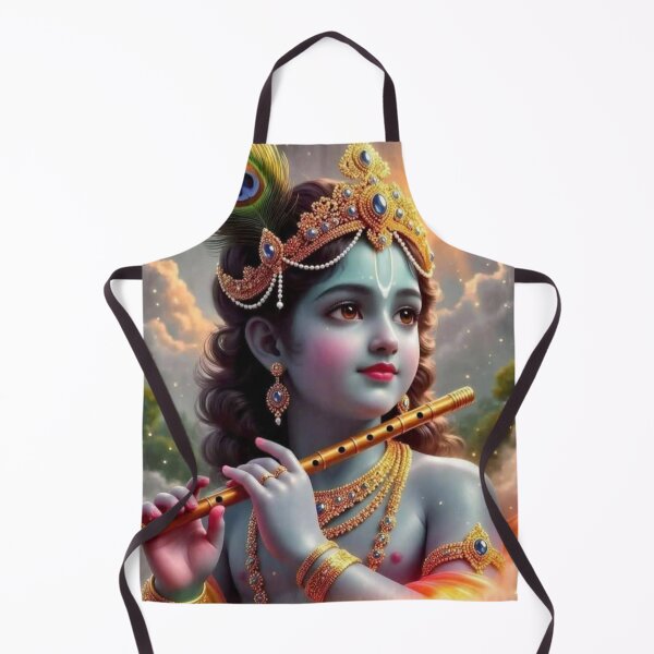 Item preview, Hindu God Lord Krishna With Flute designed and sold by AngeliqueArt.