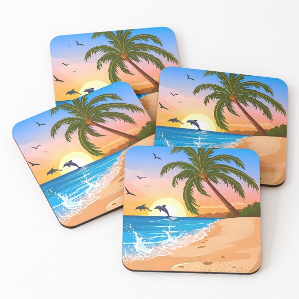 Artikelvorschau, Delfin im Meer bei Sonnenuntergang entworfen und verkauft von Creative Visualize.