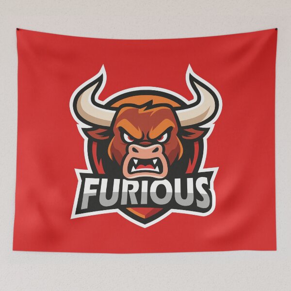 Item preview, Angry Orange Bull – Fierce Power Mascot Design designed and sold by MerlinWear.