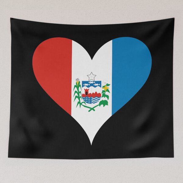 Item preview, Alagoas Brazil Flag Heart State Heritage designed and sold by NTGUILTY.