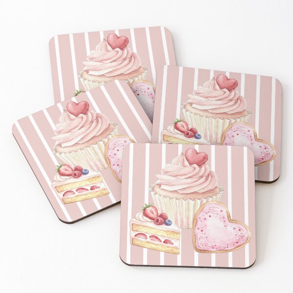 Item preview, Pink Striped Desserts designed and sold by LAJdesigns.