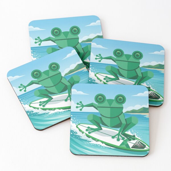 Item preview, Coqui Frog Surfing Tropical Geometric Art designed and sold by Costa787.