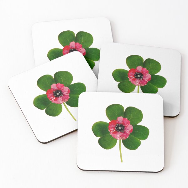 Item preview, Red Anemones Shamrock Remembrance designed and sold by CreativeEmpires.
