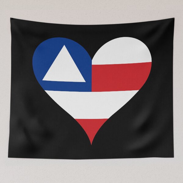 Item preview, Bahia Brazil Flag Heart State Heritage designed and sold by NTGUILTY.