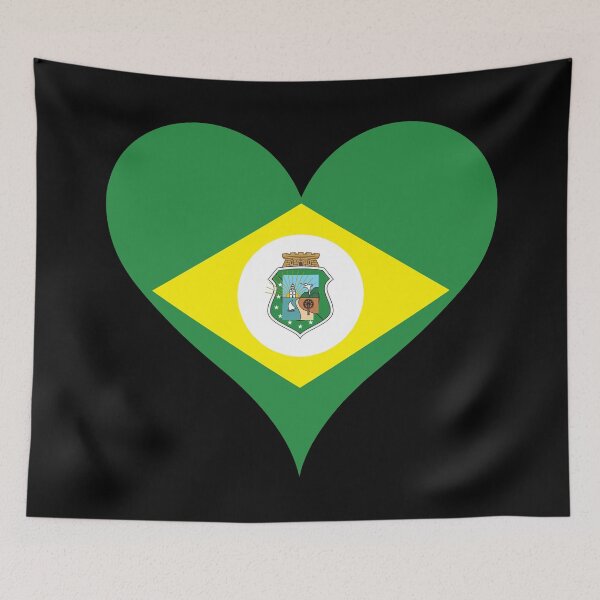 Item preview, Ceara Brazil Flag Heart State Heritage designed and sold by NTGUILTY.