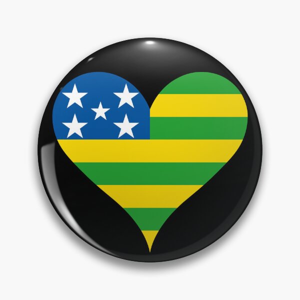 Item preview, Goias Brazil Flag Heart State Heritage designed and sold by NTGUILTY.