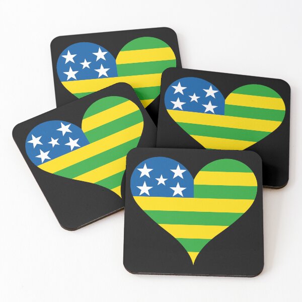 Item preview, Goias Brazil Flag Heart State Heritage designed and sold by NTGUILTY.