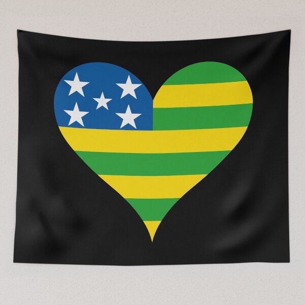 Item preview, Goias Brazil Flag Heart State Heritage designed and sold by NTGUILTY.