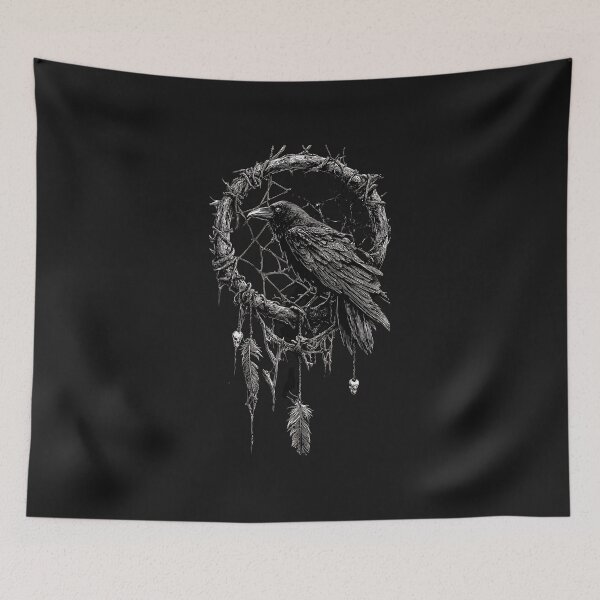 Item preview, Raven Spirit: Gothic Dreamcatcher Totem designed and sold by SepboiStudioMerch.