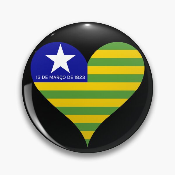 Item preview, Piaui Brazil Flag Heart State Heritage designed and sold by NTGUILTY.