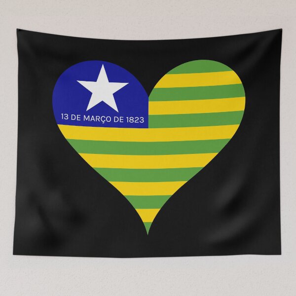 Item preview, Piaui Brazil Flag Heart State Heritage designed and sold by NTGUILTY.
