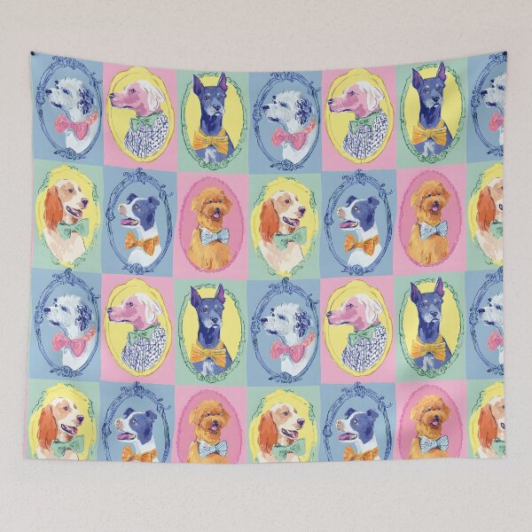 Item preview, Preppy dog portraits and sketches designed and sold by SophieClimaArt.