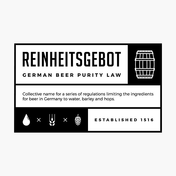 Item preview, Reinheitsgebot German Beer Purity Law of 1516 designed and sold by graf1k.