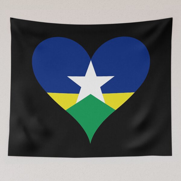Item preview, Rondonia Brazil Flag Heart State Heritage designed and sold by NTGUILTY.